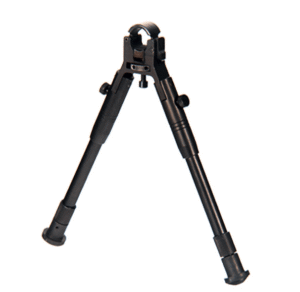 UTG Clamp-on Bipod, 8.7"-10.2" Centre Height  Robust Steel Components Provide Rock Solid Mounting and Durability User Friendly Steel Reinforced Monster Clamp-On Mounting Deck High Tech Durable Aluminum Construction Innovative Adjustment Wheel for Wide Range of Barrel Sizes from 0.43" to 0.75" Fully Adjustable Legs Provide Center Height from 8.7" to 10.2" Sturdy Folding Legs with Unique Posi-Lock Mechanism to Prevent Tipping Rubberized Comfort Stand Feet
